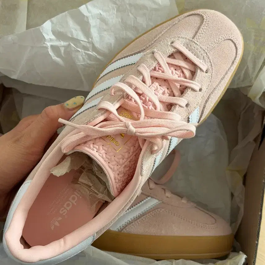 [BUNJANG] Adidas Gazelle Pink Suede Sneakers / 아디다스 가젤 핑크 스웨이드 운동화