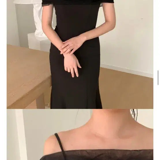 [BUNJANG] Black Off-Shoulder Cape Shawl (L Size) / (미개봉 새상품) 블랙 오프숄더 케이프 숄 L사이즈