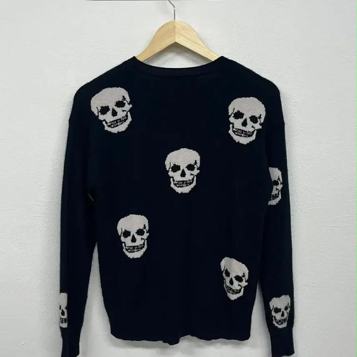 [BUNJANG] Skull Cashmere Skull Pattern Cashmere Knit Sweater / [XS]스컬 캐시미어 매장판 해골 패턴 캐시미어100% 니트