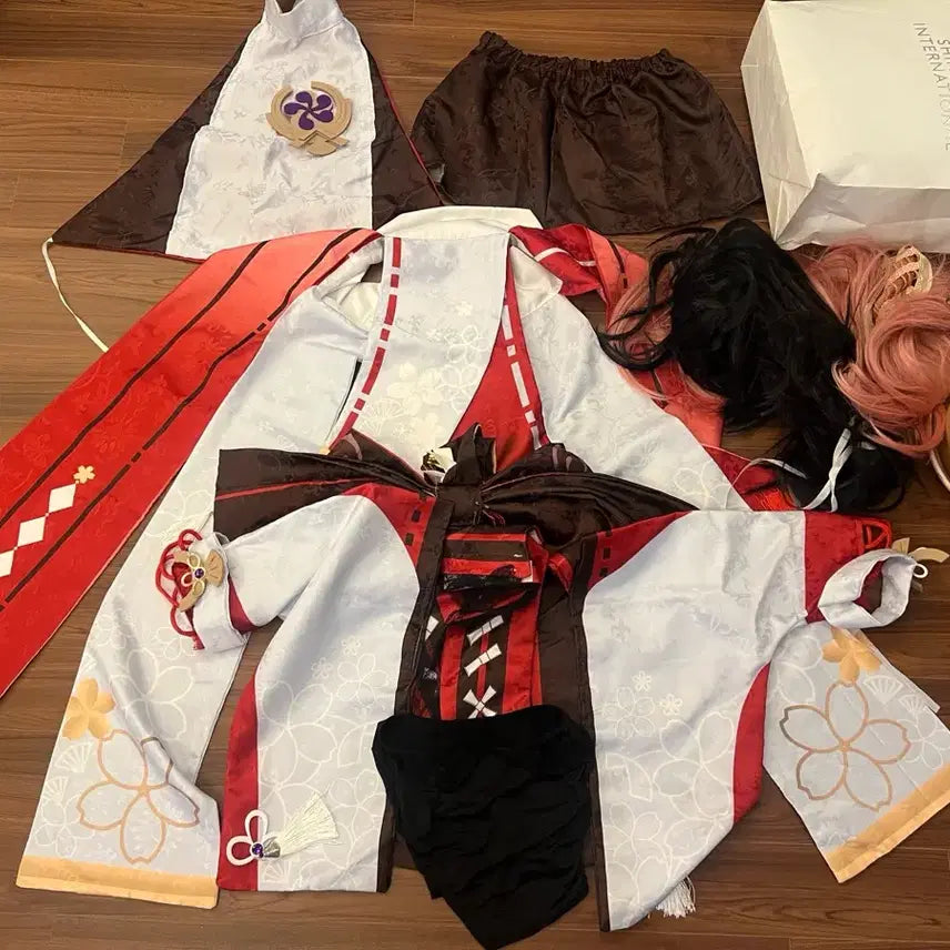 [BUNJANG] Genshin Impact Yae Miko Cosplay Costume + Wigs / 원신 미코 코스프레 의상 +가발 두개