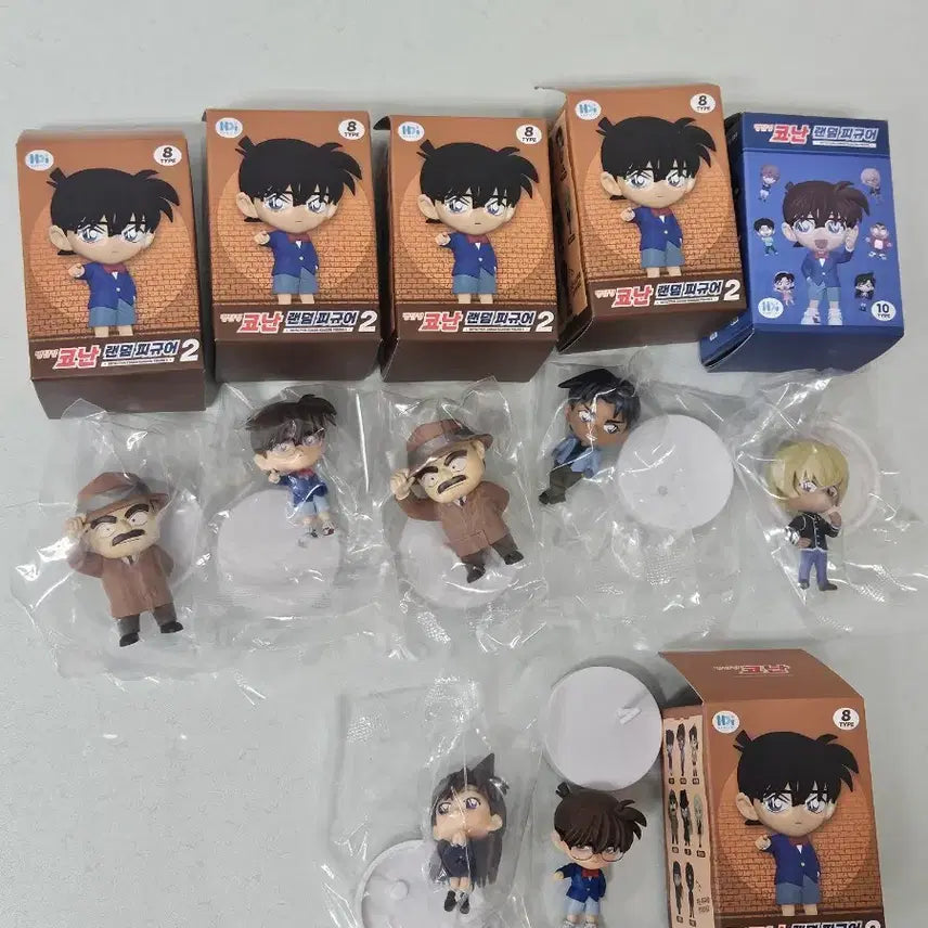 [BUNJANG] Detective Conan Ran Mouri, Shinichi Kudo, Goro Otaki, Heiji Hattori, Conan Edogawa Figure Set / 명탐정 코난 피규어 1 2 피규어 유미란/안기준/골롬보/하인성