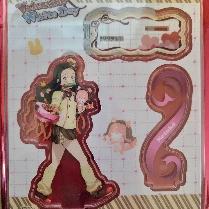 [BUNJANG] Demon Slayer Valentine &amp; White Day Nezuko Acrylic Stand / 귀멸의 칼날 발렌타인&amp;화이트데이 네즈코 아크릴스탠드 판매