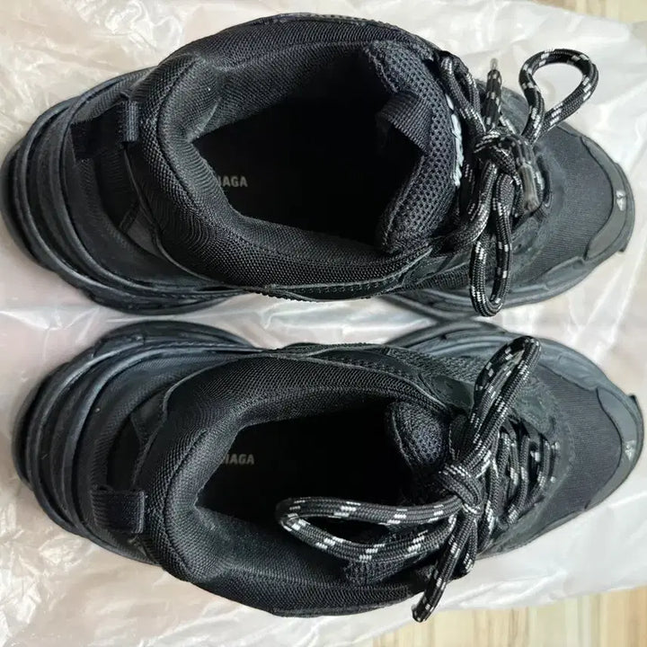 [BUNJANG] Balenciaga Triple S Black Sneakers / 발렌시아가 트리플S 클리어솔 41 블랙