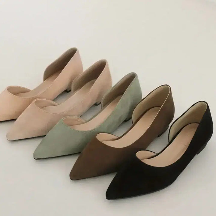 [BUNJANG] SAPPUN Rigadin Suede Flat Shoes - Black / 새상품) 사뿐 구두 블랙