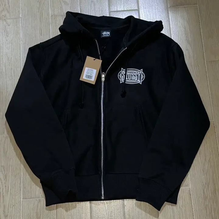 [SOLD OUT] 스투시 챔피온 오벌 집 후드집업 블랙