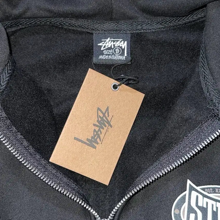 [SOLD OUT] 스투시 챔피온 오벌 집 후드집업 블랙