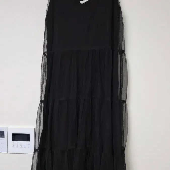 [BUNJANG] Black Mesh Sleeveless Dress / 블랙 망사 민소매 원피스 <새상품>