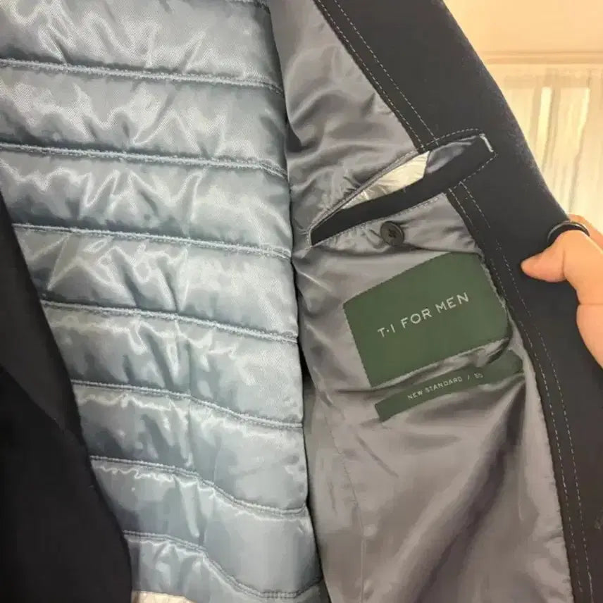 [BUNJANG] T.I For Men Navy Overfit Pea Coat (Size 105) / 티아이포맨 오버핏 네이비 피코트 105