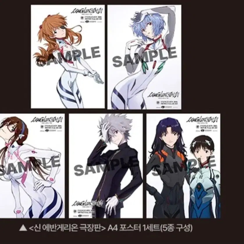 [BUNJANG] Evangelion Merchandise Bundle Set / 에반게리온 굿즈패키지 5종 1세트