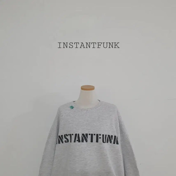 [BUNJANG] InstantFunk Big Logo Sweatshirt Melange Gray / No.26030816 인스턴트펑크 빅로고 맨투맨 티셔츠 멜란지그레이