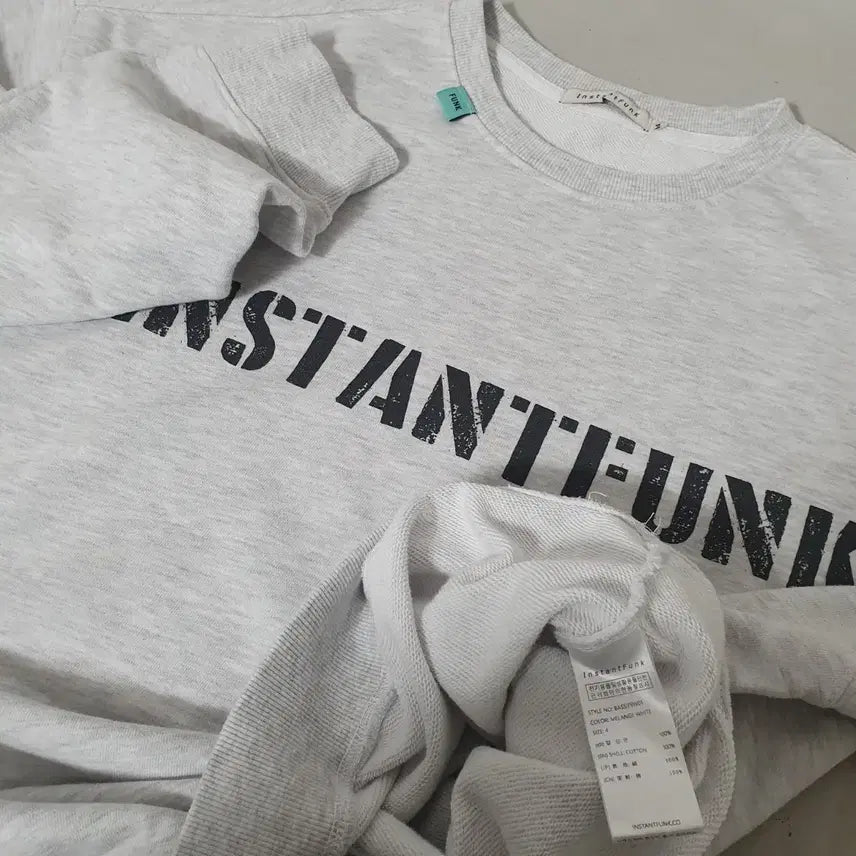 [BUNJANG] InstantFunk Big Logo Sweatshirt Melange Gray / No.26030816 인스턴트펑크 빅로고 맨투맨 티셔츠 멜란지그레이