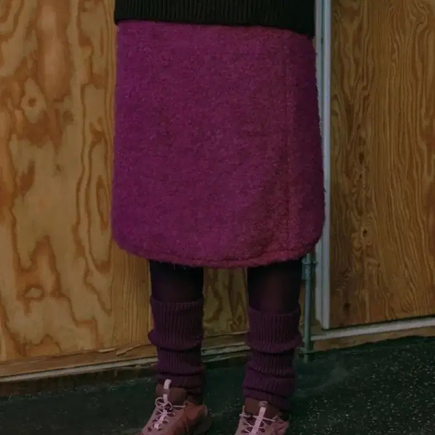 [BUNJANG] Enzo Blues Fluffy Banding Midi Skirt / 엔조블루스 플라피 밴디 미디스커트 (퍼플)
