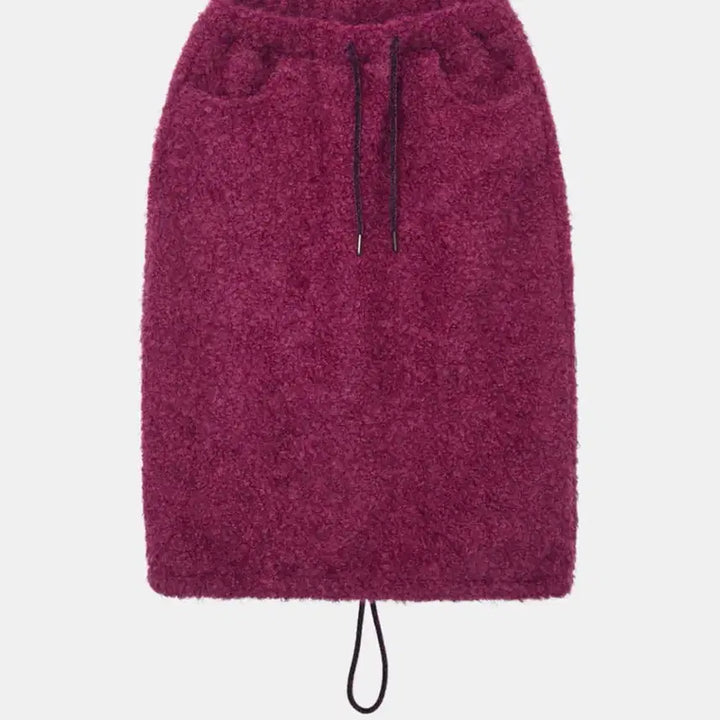 [BUNJANG] Enzo Blues Fluffy Banding Midi Skirt / 엔조블루스 플라피 밴디 미디스커트 (퍼플)