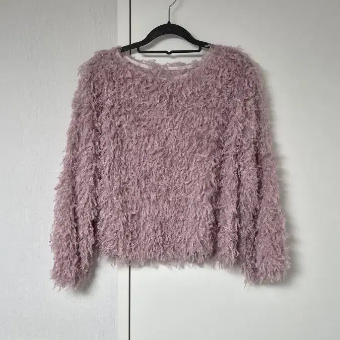 [BUNJANG] SOLOIST Pink Fur Sweater / SOLOIST 여성 핑크 퍼 스웨터 <거의새상품>