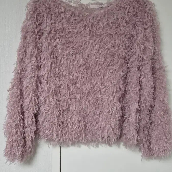 [BUNJANG] SOLOIST Pink Fur Sweater / SOLOIST 여성 핑크 퍼 스웨터 <거의새상품>