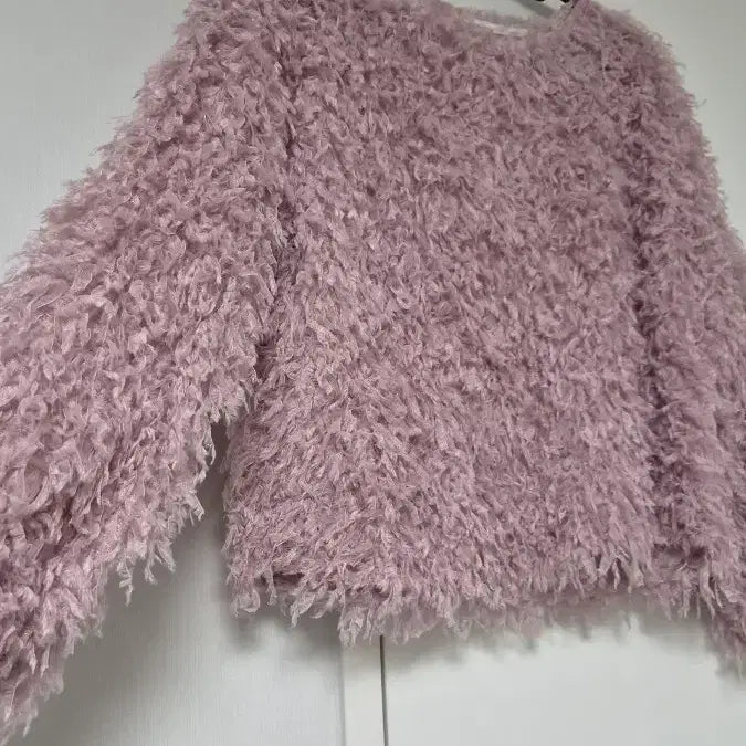 [BUNJANG] SOLOIST Pink Fur Sweater / SOLOIST 여성 핑크 퍼 스웨터 <거의새상품>