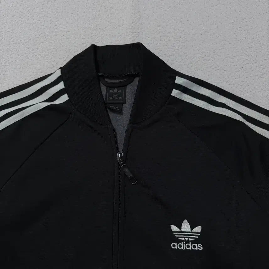 [BUNJANG] Adidas Black Jersey Zip-up / 아디다스 져지 집업 블랙 검정