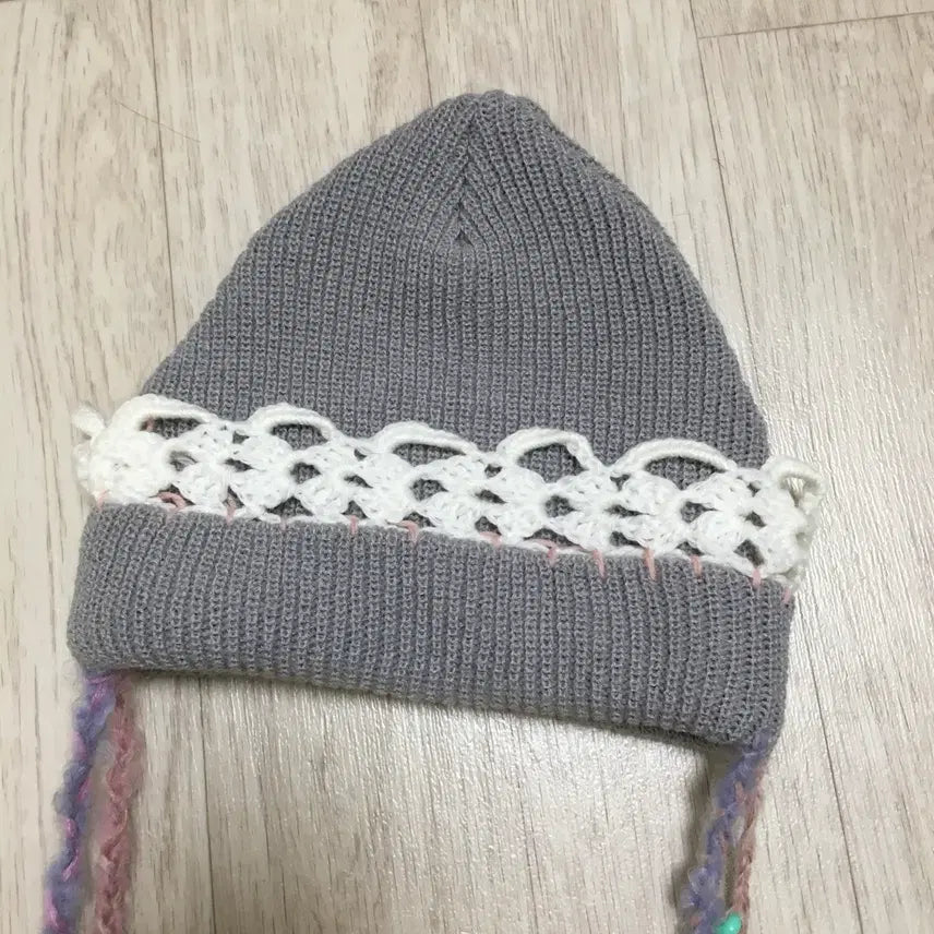 [BUNJANG] SHEEP Handmade Lace Embellished Beanie / 일본하라주쿠SHEEP핸드메이드 비니