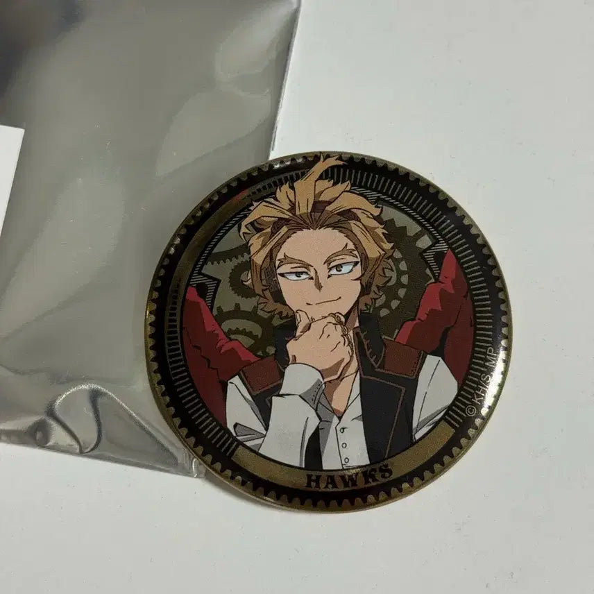 [BUNJANG] My Hero Academia Hawks Steampunk Can Badge / 히로아카 호크스 캔뱃지 스팀펑크 나히아