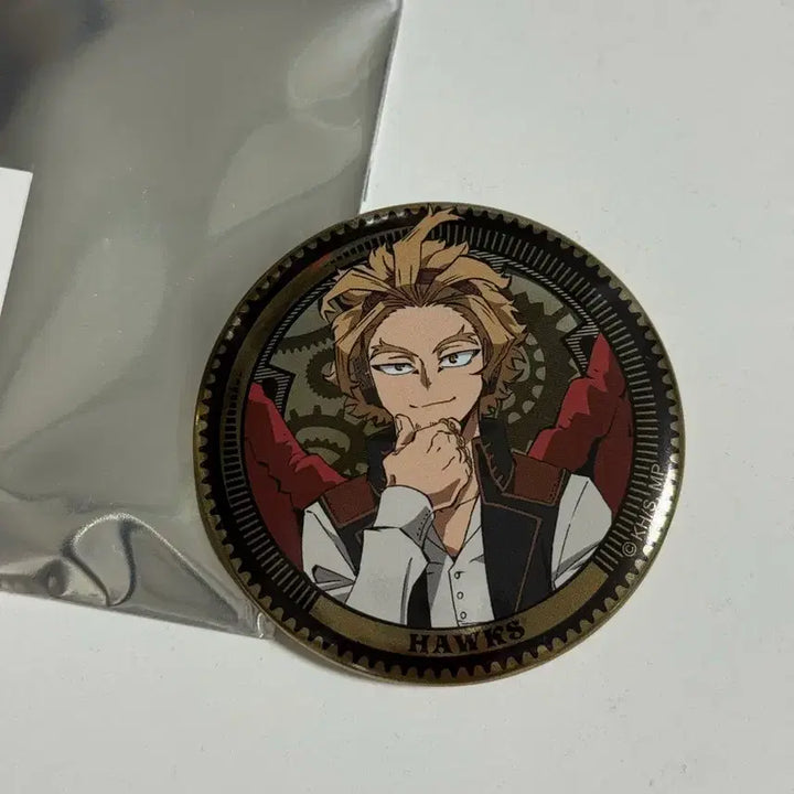 [BUNJANG] My Hero Academia Hawks Steampunk Can Badge / 히로아카 호크스 캔뱃지 스팀펑크 나히아