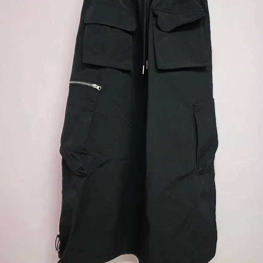 [BUNJANG] BE Black Cargo Long Skirt / 블랙 카고 롱 스커트