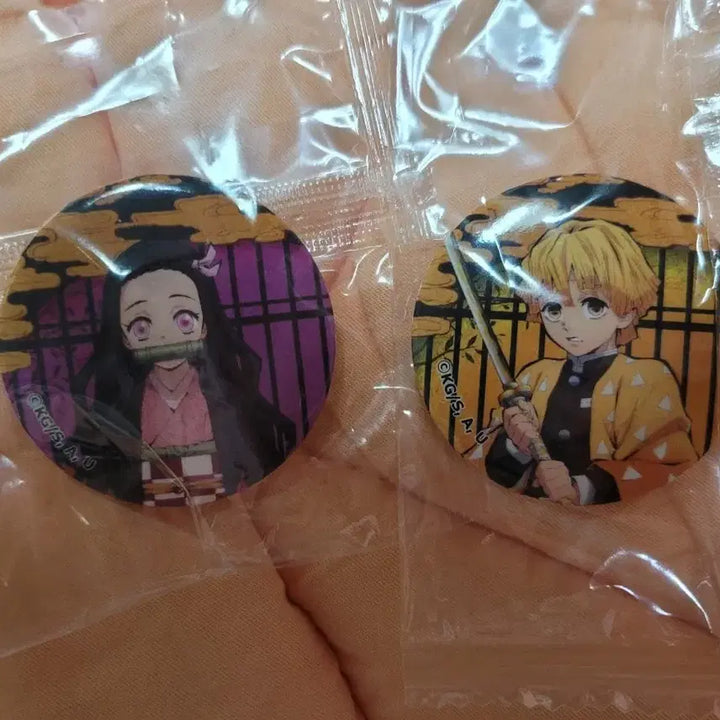 [BUNJANG] Demon Slayer Zenitsu and Nezuko Badge / 미개봉 귀멸의 칼날 젠이츠, 네즈코  뱃지