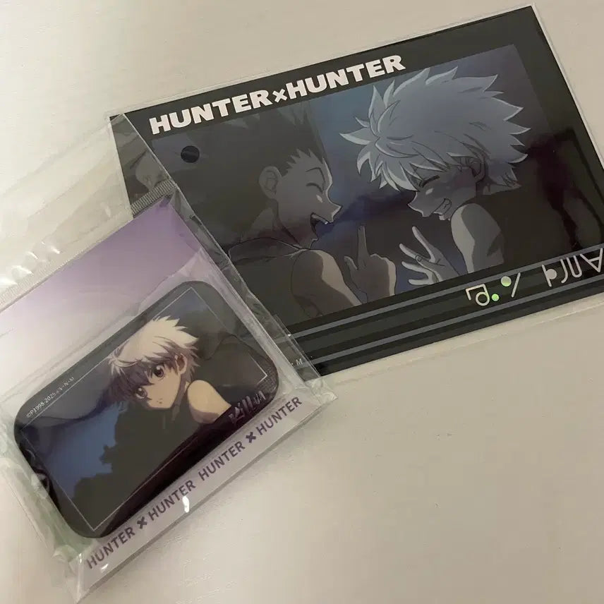 [BUNJANG] Hunter x Hunter Killua Badge and Postcard Bundle Set / 헌터x헌터 미개봉 굿즈 일괄 (키르아뱃지, 엽서)