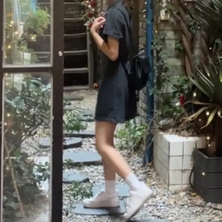 [BUNJANG] Blue Denim Mini Dress Rental / 청원피스 졸업사진 대여