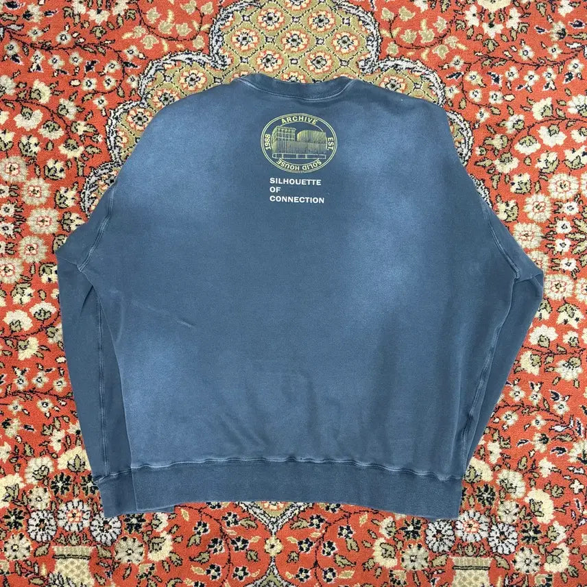[BUNJANG] SOLID HOMME Vintage Blue Sweatshirt / [48] 솔리드옴므 빈티지블루 맨투맨