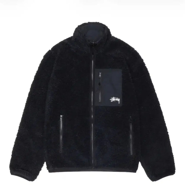 [BUNJANG] Stussy Sherpa Reversible Jacket Black M Fleece / 스투시 쉐르파 리버시블 자켓 블랙 M 후리스