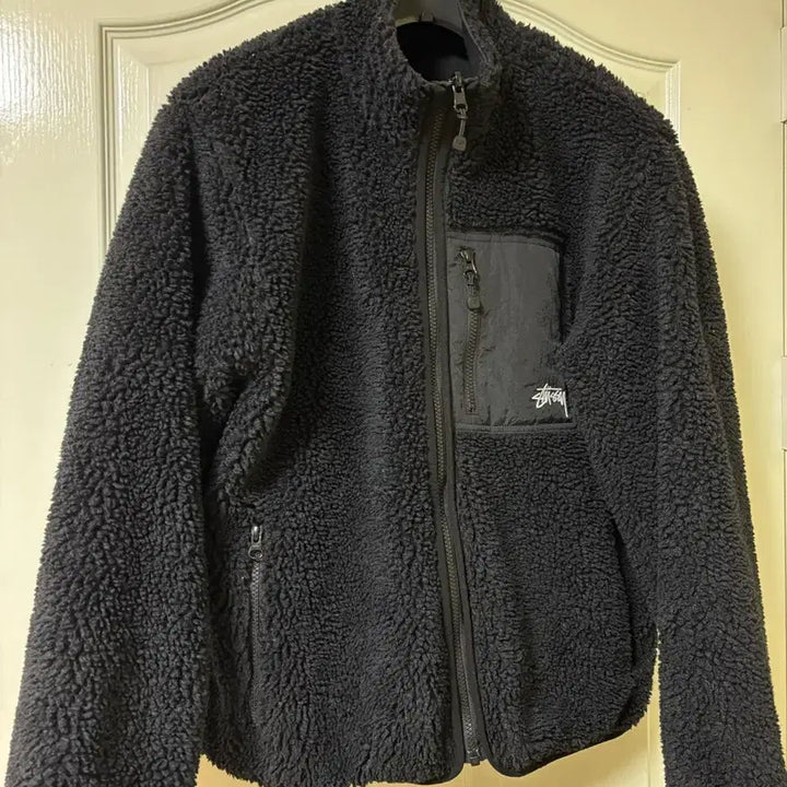 [BUNJANG] Stussy Sherpa Reversible Jacket Black M Fleece / 스투시 쉐르파 리버시블 자켓 블랙 M 후리스