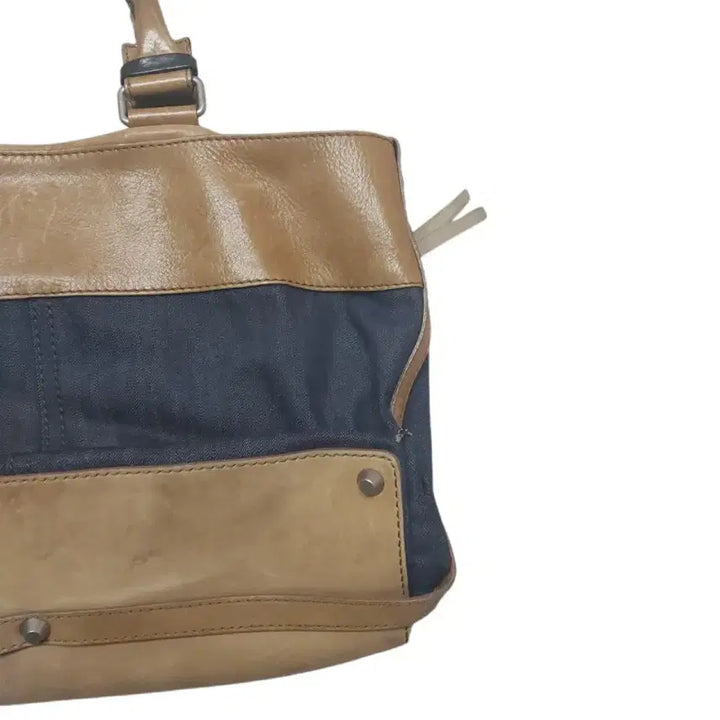 [BUNJANG] Chloé Tote Bag Brown/Denim / [정품] 끌로에 인디고 블루 데님 토트백