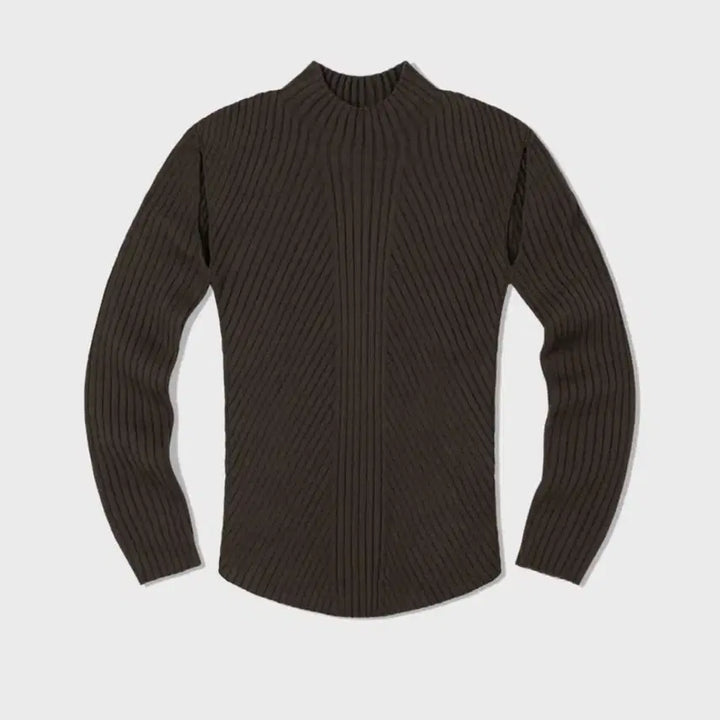 [BUNJANG] Low Classic Holgarment Knit Top - Khaki / 로우클래식 홀가먼트 니트 카키