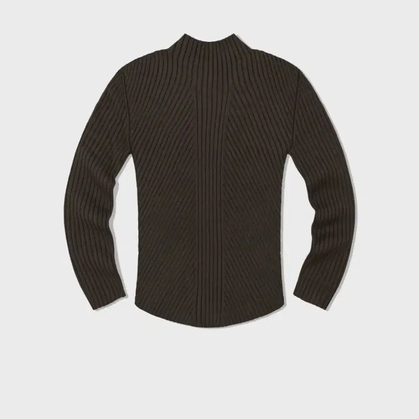 [BUNJANG] Low Classic Holgarment Knit Top - Khaki / 로우클래식 홀가먼트 니트 카키