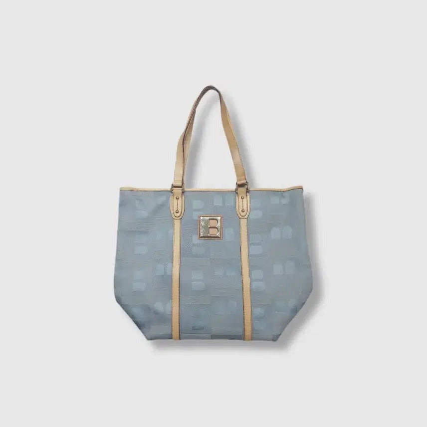 [BUNJANG] Bally B-Logo Pattern Shoulder Bag / [정품] 발리 B로고 패턴 캔버스 숄더백 블루
