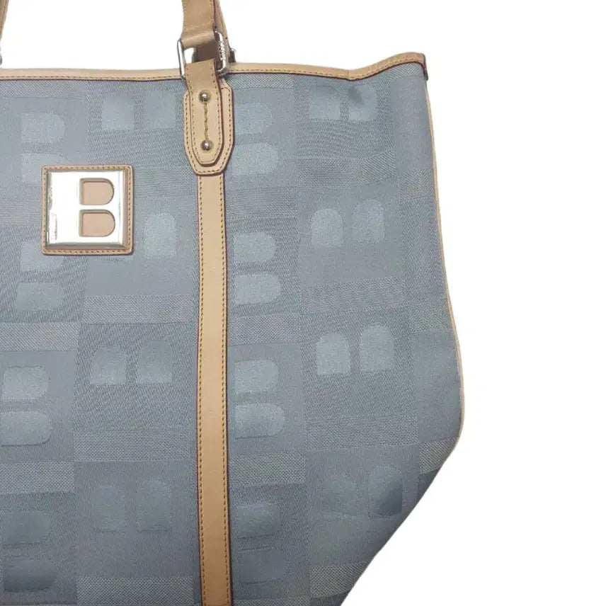 [BUNJANG] Bally B-Logo Pattern Shoulder Bag / [정품] 발리 B로고 패턴 캔버스 숄더백 블루