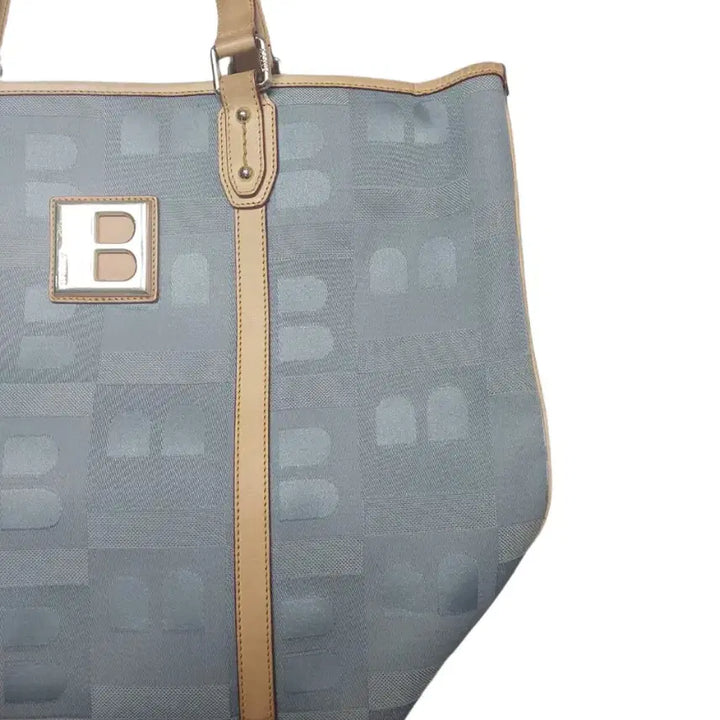 [BUNJANG] Bally B-Logo Pattern Shoulder Bag / [정품] 발리 B로고 패턴 캔버스 숄더백 블루