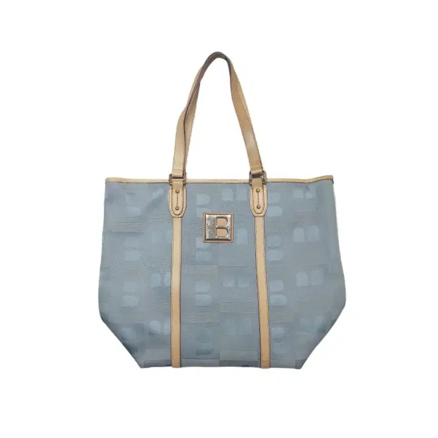 [BUNJANG] Bally B-Logo Pattern Shoulder Bag / [정품] 발리 B로고 패턴 캔버스 숄더백 블루
