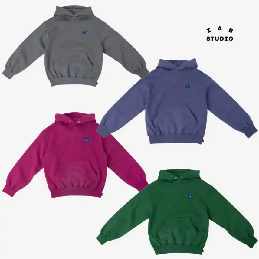 [BUNJANG] Iab Studio Patch Hoodie (Gray, L) / 새상품) 아이앱 스튜디오 아이앱 패치 후드티 팝니다!