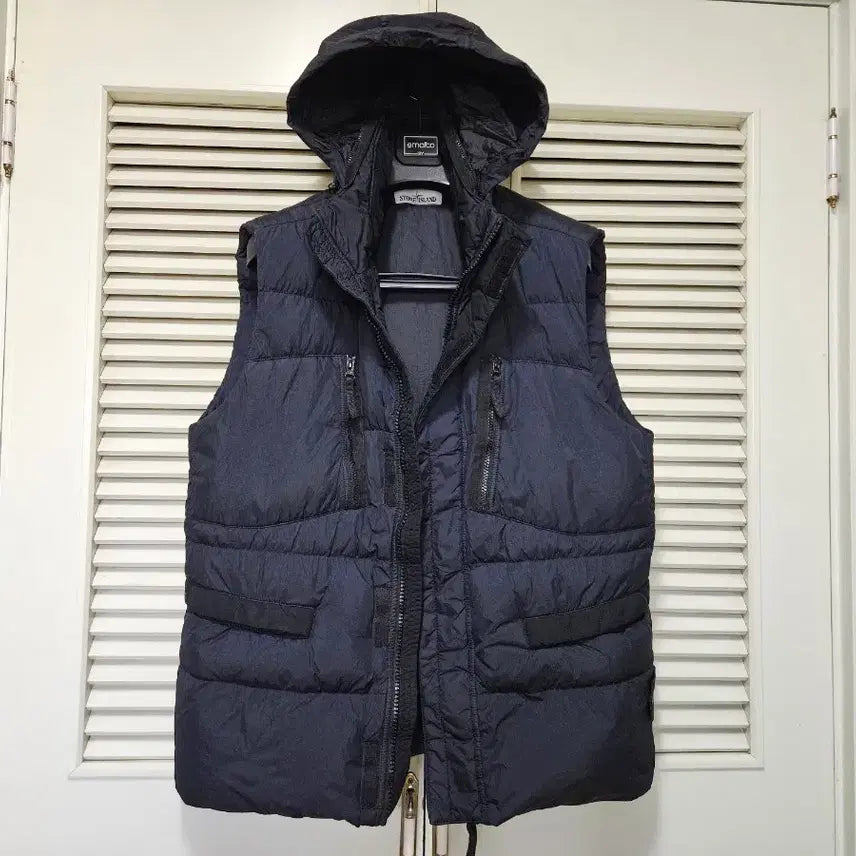 [BUNJANG] Stone Island Crinkle Reps Down Vest XL / 스톤아일랜드 크링클랩스 패딩조끼 와펜 다운베스트 XL