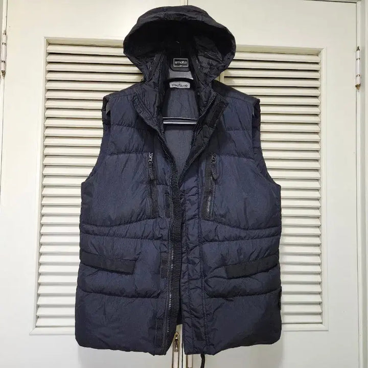 [BUNJANG] Stone Island Crinkle Reps Down Vest XL / 스톤아일랜드 크링클랩스 패딩조끼 와펜 다운베스트 XL