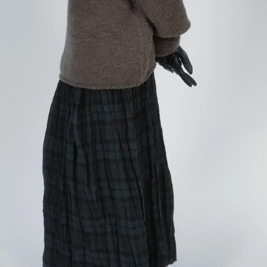 [BUNJANG] Nothing Everthing Check Pleats Reversible Skirt / 낫띵에브리띵 체크 플리츠 리버시블 스커트