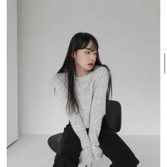 [BUNJANG] D.O.R Crop Blend Knit / 디오어 크롭 블렌드 니트