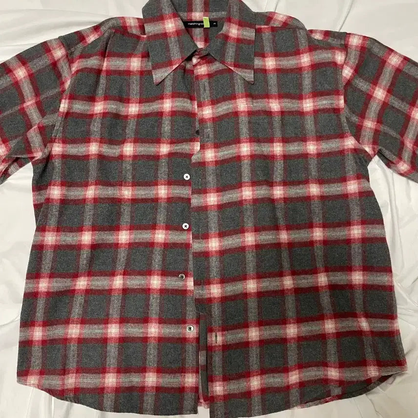 [BUNJANG] Hatchingroom 22FW Archive Flannel Red Check Shirt / 해칭룸(hatchingroom) 22FW 아카이브 셔츠 플란넬 레드 체크
