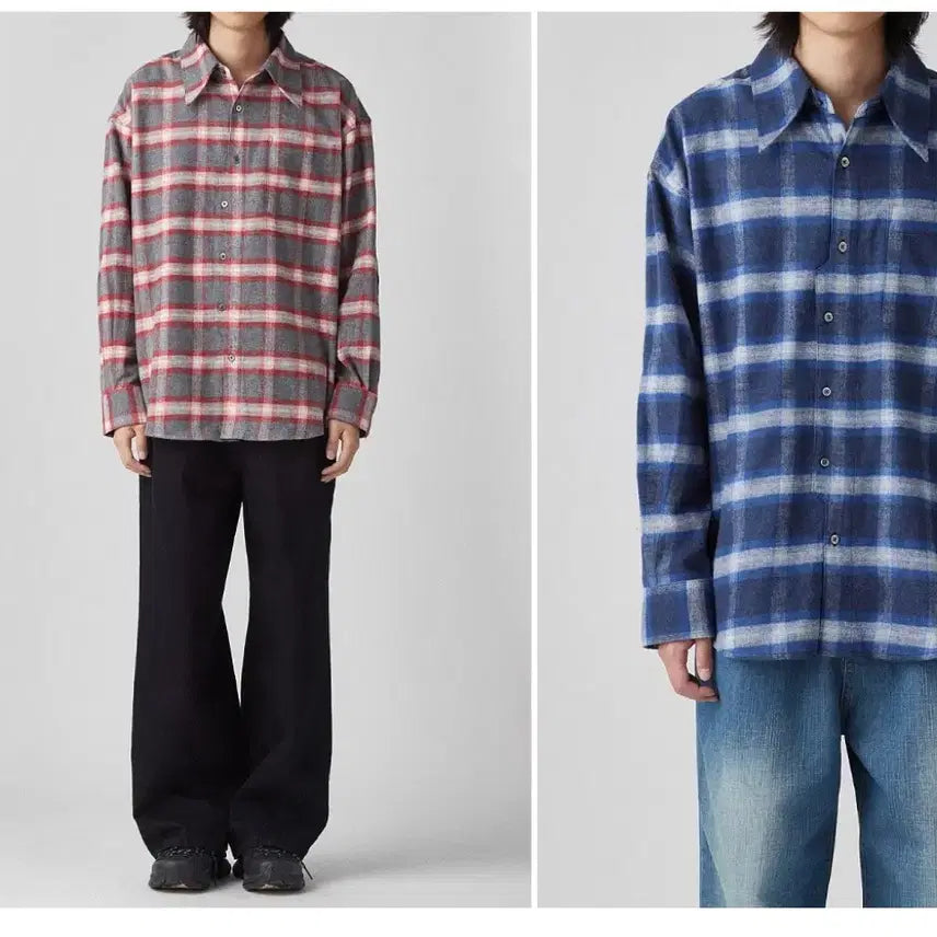 [BUNJANG] Hatchingroom 22FW Archive Flannel Red Check Shirt / 해칭룸(hatchingroom) 22FW 아카이브 셔츠 플란넬 레드 체크