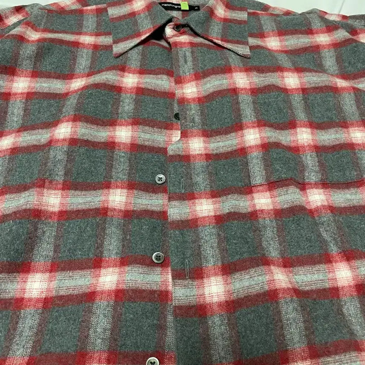 [BUNJANG] Hatchingroom 22FW Archive Flannel Red Check Shirt / 해칭룸(hatchingroom) 22FW 아카이브 셔츠 플란넬 레드 체크