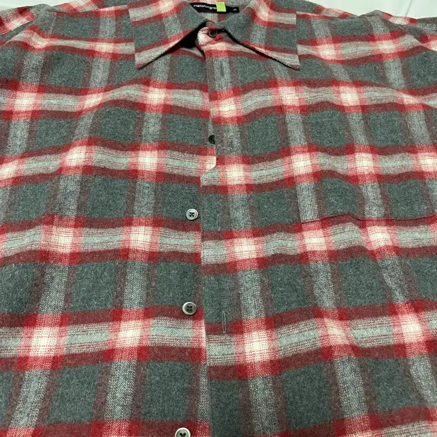 [BUNJANG] Hatchingroom 22FW Archive Flannel Red Check Shirt / 해칭룸(hatchingroom) 22FW 아카이브 셔츠 플란넬 레드 체크