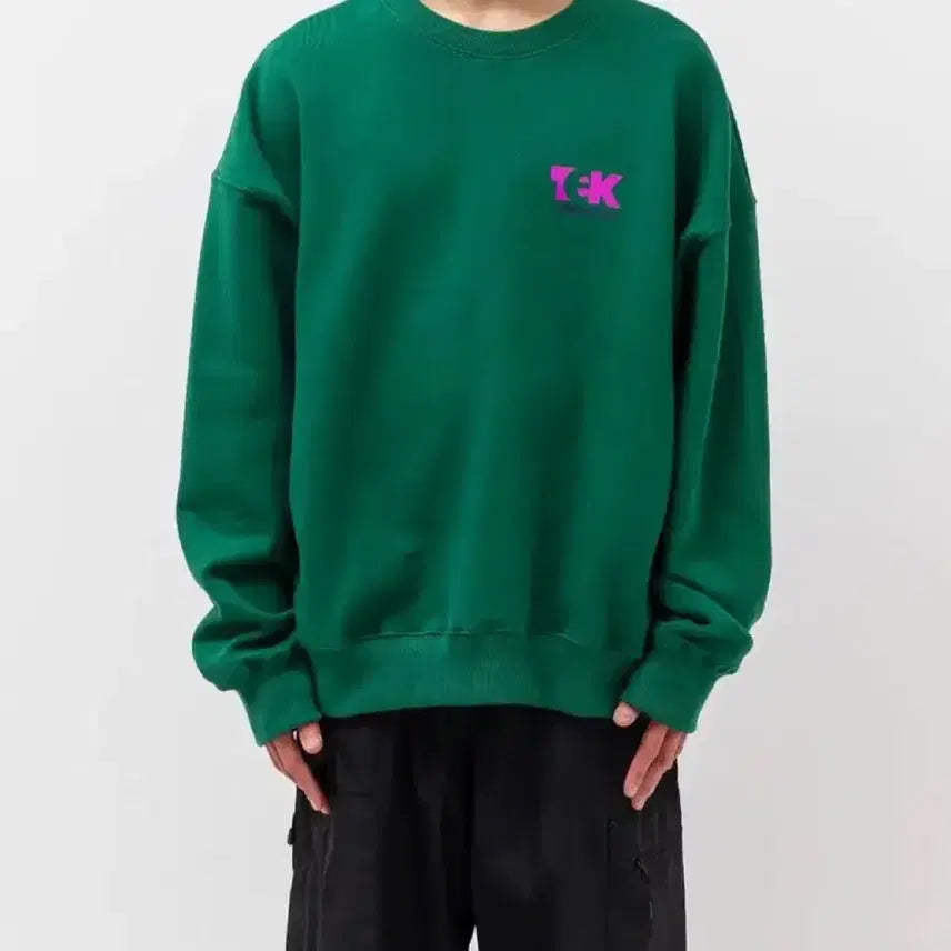 [BUNJANG] Teket Green Oversized Sweatshirt / [L] 테켓 맨투맨 그린