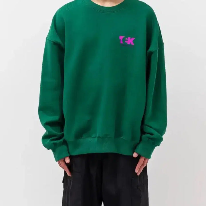 [BUNJANG] Teket Green Oversized Sweatshirt / [L] 테켓 맨투맨 그린