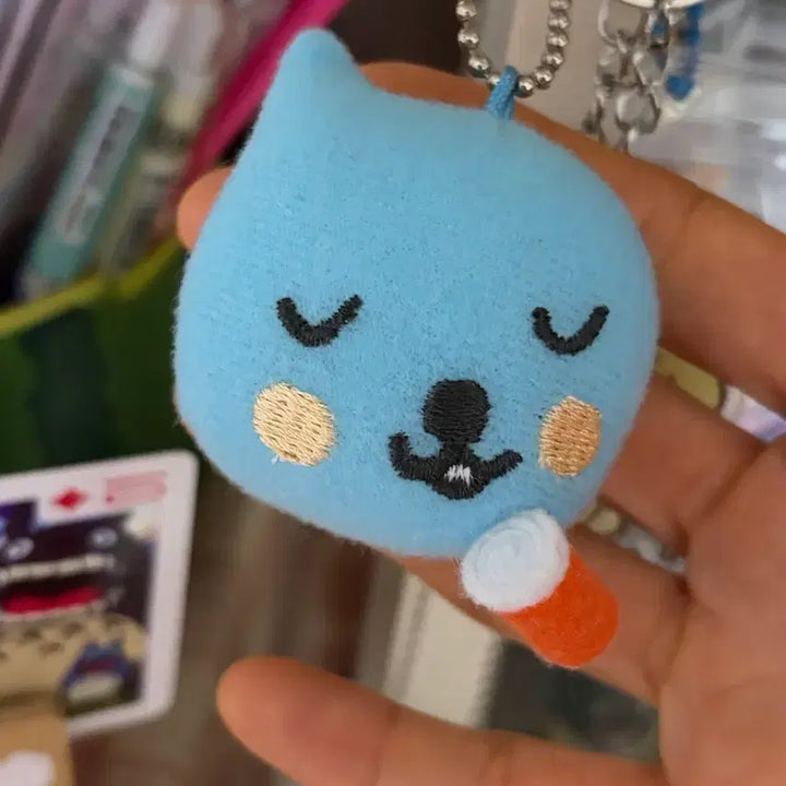 [BUNJANG] Orange Juice Kuu Face Doll Keychain / 고전 오렌지 주스 쿠우 얼굴 인형키링